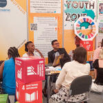 Exhibition stand during 11th World City Forum i Katowice.