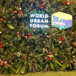 Exhibition stand during 11th World City Forum in Katowice.