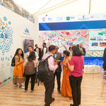 Exhibition stand during 11th World City Forum i Katowice.