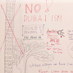 Ecological slogans on the walls written by the participants of the World Urban Forum.