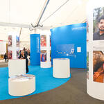 Exhibition stand during 11th World City Forum i Katowice.