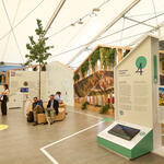 Exhibition stand during 11th World City Forum i Katowice.