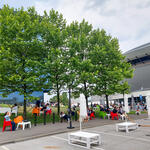 Relax zone during 11th World City Forum in Katowice.