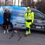 Measurements of particulate matter concentrations using a drone.