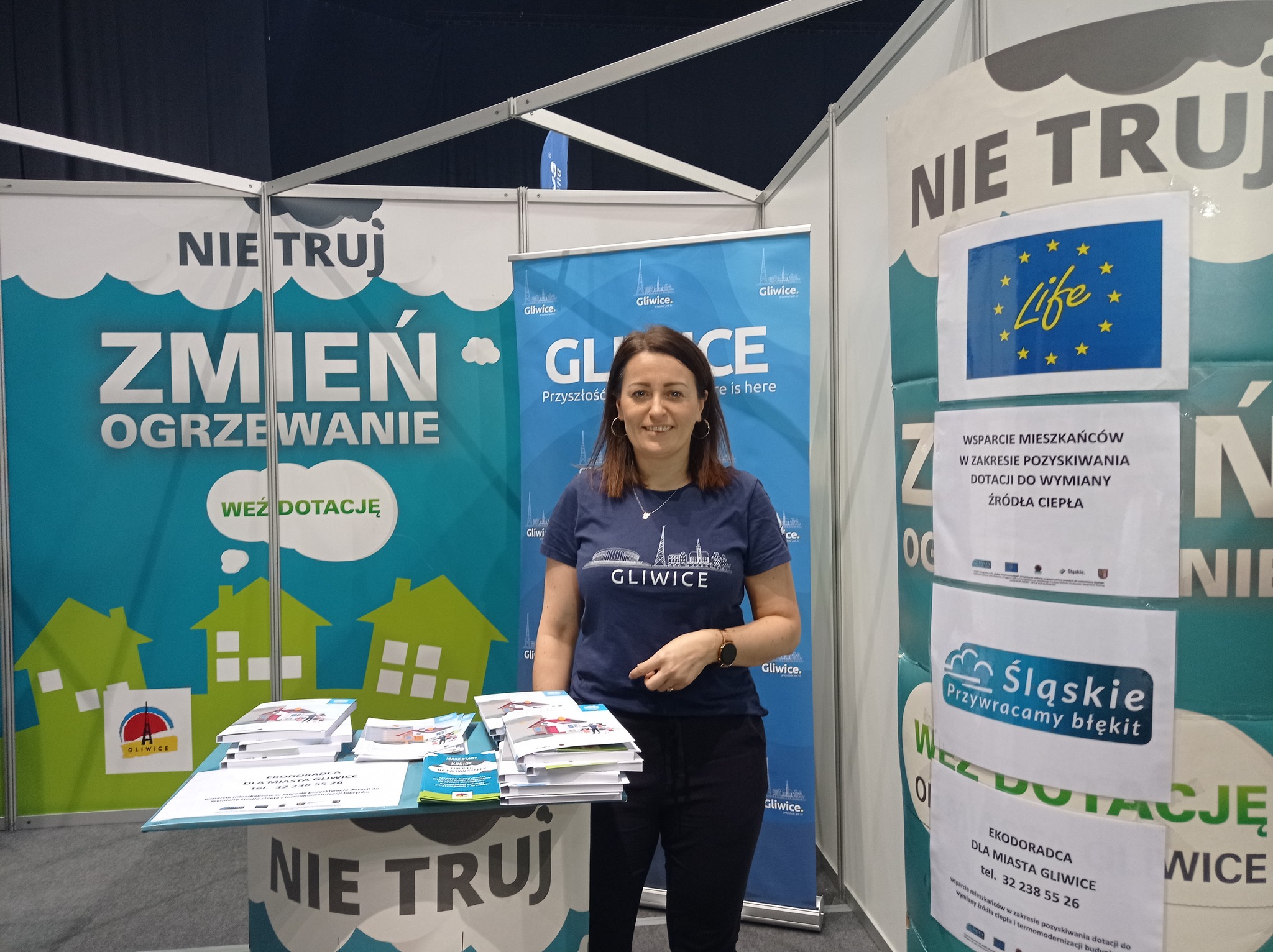 Meetings of an eco-manager from Gliwice with residents at a construction fair