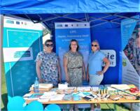 Eco-managers at the booth during the harvest festival. From left: Agnieszka Szwaja, Iwona Gębka, Aneta Szczechla.