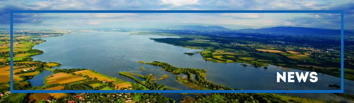 A photo of Lake Goczałkowickie with the inscription 'News'