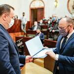 Uroczyste wręczenie certyfikatów partnerskich przez władze Zarządu Województwa Śląskiego.