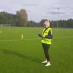 Eco-manager on the field during drone operation training.