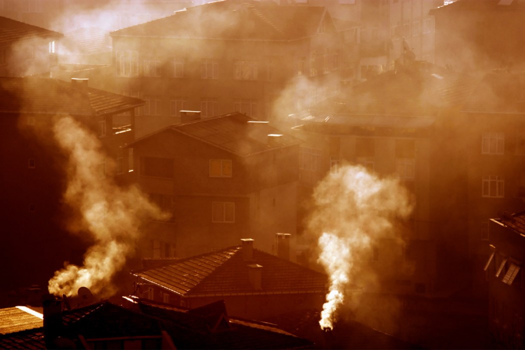 Smog w małym miasteczku.