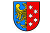 Herb miasta Lubliniec przedstawiający pół orała oraz 5 gwiazek